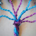 trunk is wrapped with purple wire